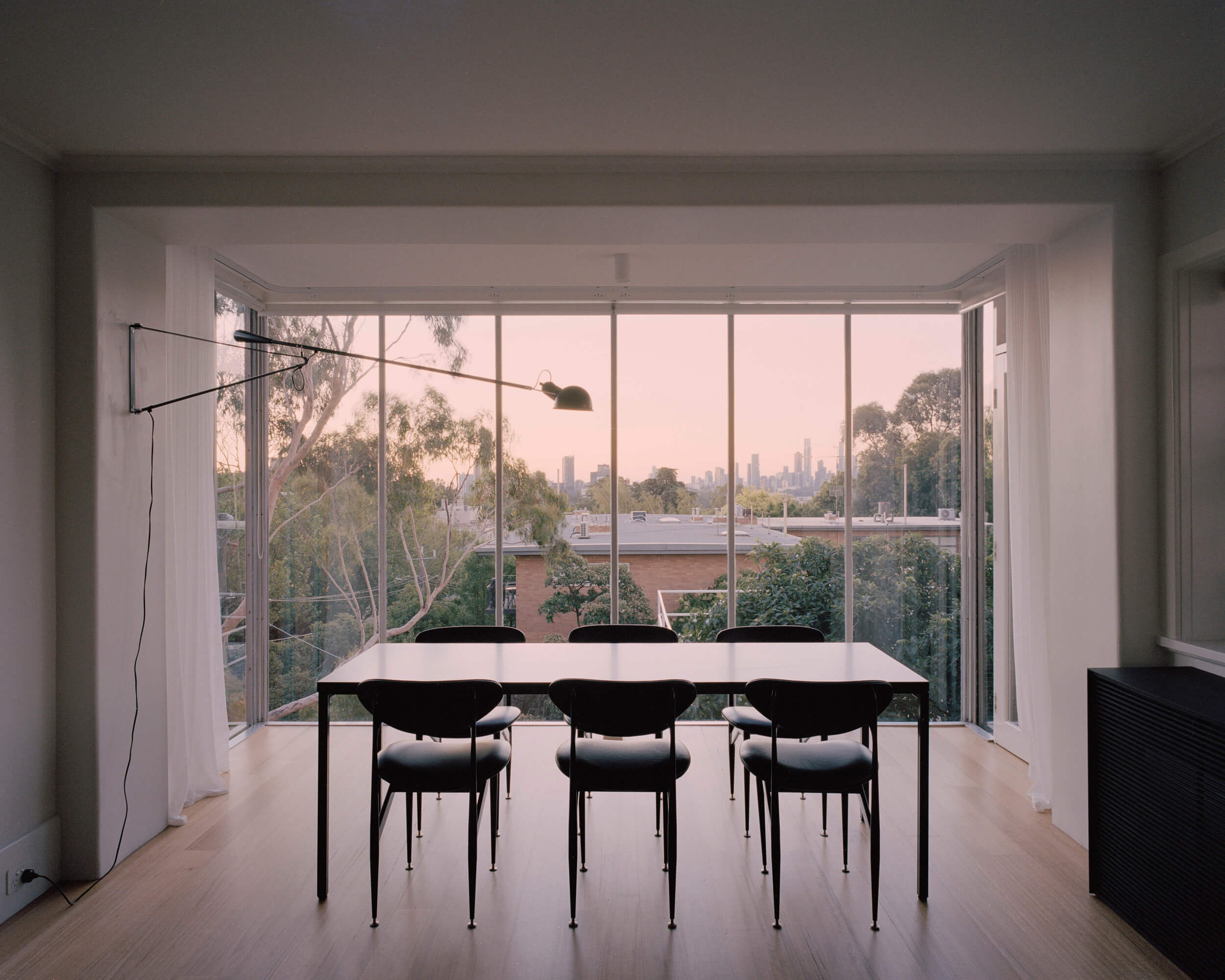 Olive Dining Table. Featherston Scape Chairs. Melbourne City Views. Ellul Architecture. Caringal Flats